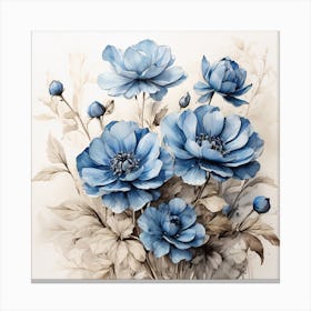 Blue Flowers Canvas Print