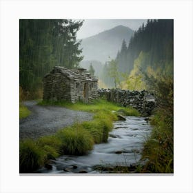 Cabin In The Woods 3 Canvas Print