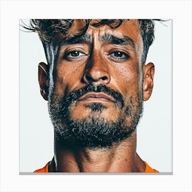 Portrait Of A Soccer Player 2 Canvas Print