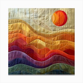 Sunset Quilt Canvas Print