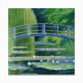 Water Lily Bridge 5 Canvas Print