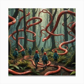 Snakes In The Forest Canvas Print