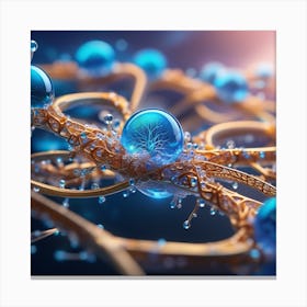 Dna Molecule Canvas Print