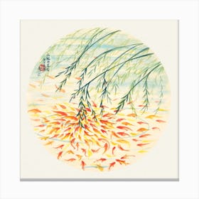 Koi Fish 1 Square Canvas Print