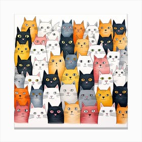 Many Cats Canvas Print