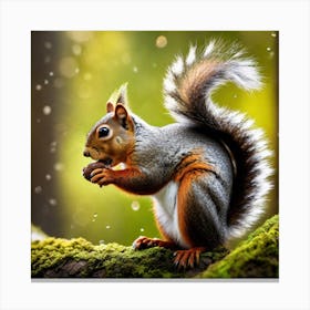 Squirrel Eating Acorn Canvas Print