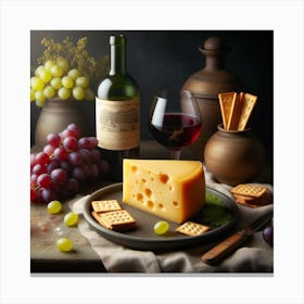 Cheese and fruit 3 Canvas Print