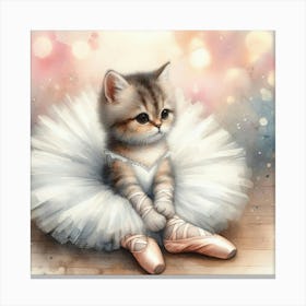 Ballerina Kitten Canvas Print