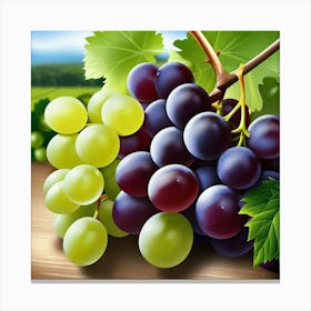 Grapes On A Table 1 Canvas Print