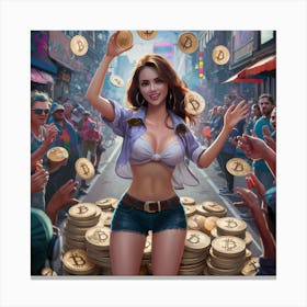 Bitcoin Girl 13 Canvas Print