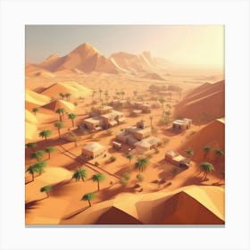 Desert Village 1 Canvas Print