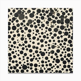 Black And White Polka Dots Canvas Print