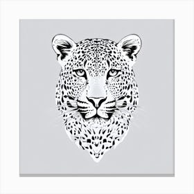 Leopard Head Vector Illustration Canvas Print
