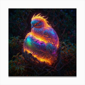 Phoenix Bird In A Nest Canvas Print