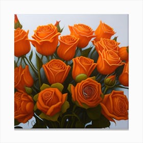 Orange Roses Canvas Print