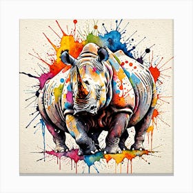 Rhino Print Canvas Print