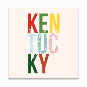 Kentucky Unbridled Spirit Color Canvas Print