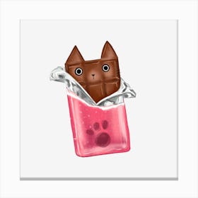 Cat Chocolate Canvas Print