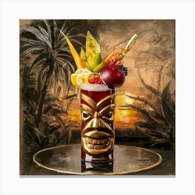 Tiki Cocktail Canvas Print