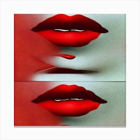 Two Sexy Lips Canvas Print