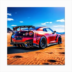 Red Nissan GTR R35 Canvas Print