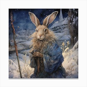 Magical Creature, Winter Art Print Canvas Print