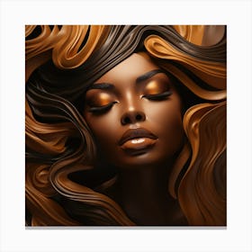 Portrait Of A Black Woman 7 Canvas Print