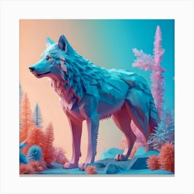 3d Wolf Canvas Print