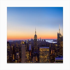 New York City At Sunset Canvas Print