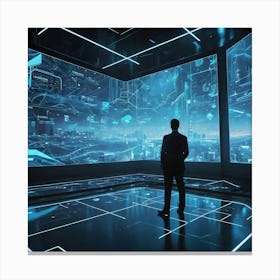 Futuristic Businessman 10 Canvas Print