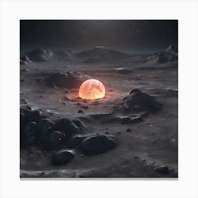 Lunar surface Canvas Print