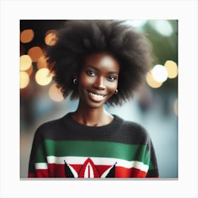 Portrait Of African American Woman 2 Canvas Print