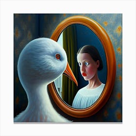 'The Girl In The Mirror' Canvas Print