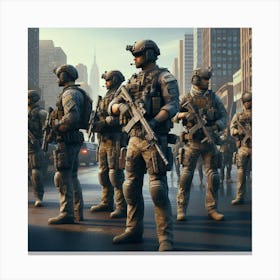 Snipers In The City 1 Canvas Print