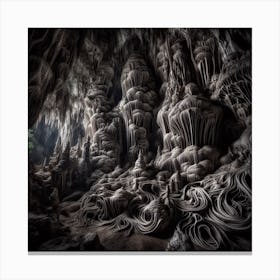 Corrupted Cave Formations Canvas Print