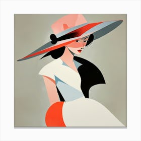 Woman in a Hat 1 Canvas Print