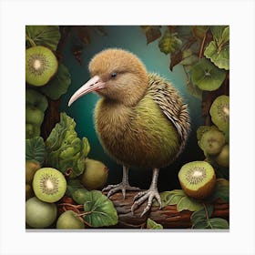 Kiwi Bird Painting Art Print Canvas Print