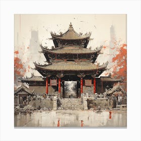 Chinese Temple 1 Canvas Print