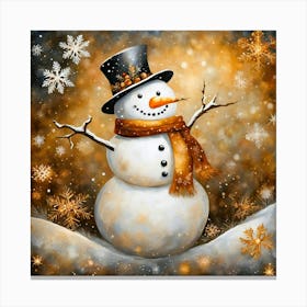 Snowman Canvas Print