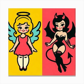 Good Girl and Bad Girl Canvas Print