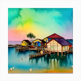 Coastal Village No.2 Canvas Print