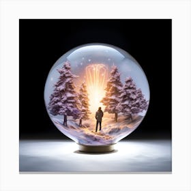 Snow Globe New Year Canvas Print