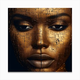 Gold Face Stock Videos & Royalty-Free Footage Canvas Print