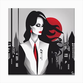 Lady In Black Canvas Print