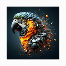 Abstract Parrot Canvas Print