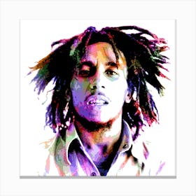 Bob Marley Colourful Art Canvas Print