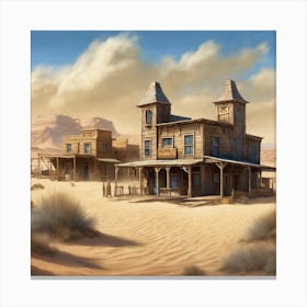 Old West Town Canvas Print
