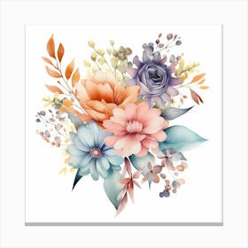 Watercolor Flowers 2 Canvas Print