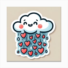 Kawaii Cloud Canvas Print