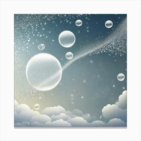 Bubbles in sky Canvas Print